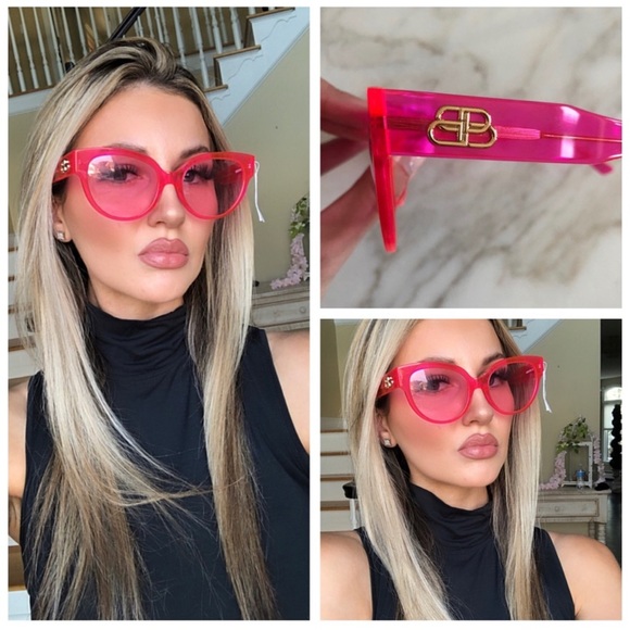 BALENCIAGA PINK SUNGLASSES. NWOT SOLD OUT EVERYWHERE! RARE! - Picture 8 of 9
